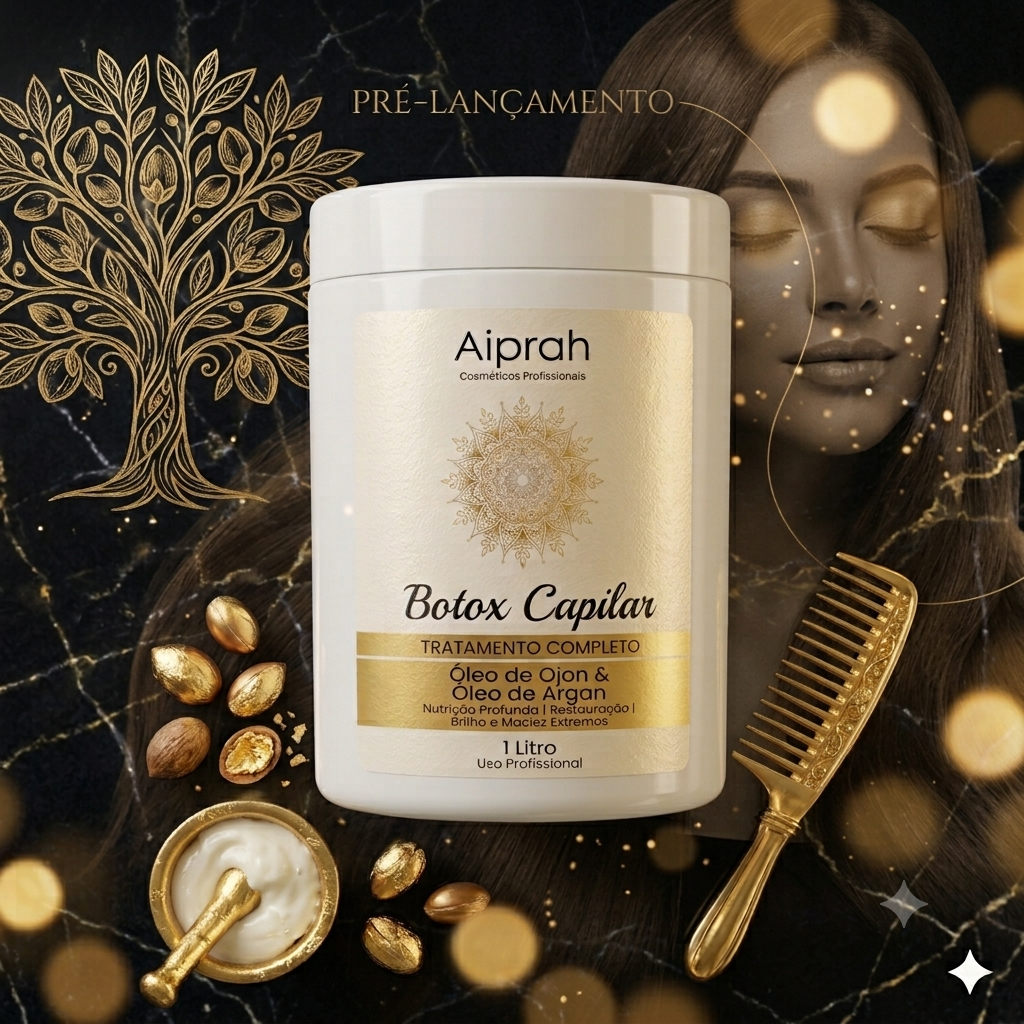 Botox Capilar Aiprah 1L – Tratamento Completo Nutrição Profunda e Reconstrução (Óleo de Ojon & Argan) - Imagem 3