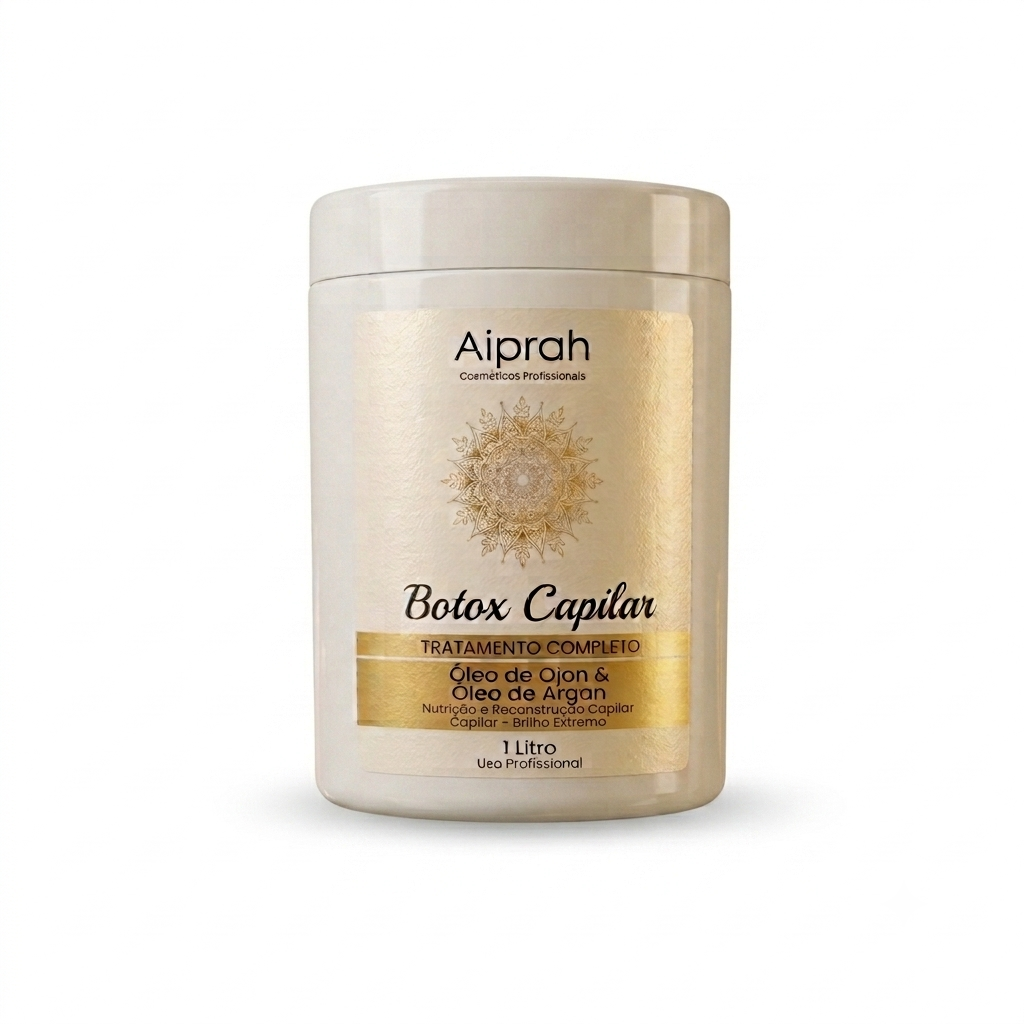 Botox Capilar Aiprah 1L – Tratamento Completo Nutrição Profunda e Reconstrução (Óleo de Ojon & Argan)